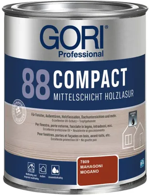 Produktbild von GORI Professional 88 COMPACT, Mittelschicht-Holzlasur, mahagoni, 0,75 l
