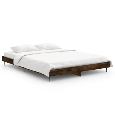 Obrázek produktu pro vidaXL Rám postele bez matrace kouřový dub 140x190 cm materiál na bázi dřeva
