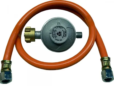 Produktbild von TGO Anschlußgarnitur Standard Flasche 1/4“ 50mbar Druckminderer Gasgrill Gas
