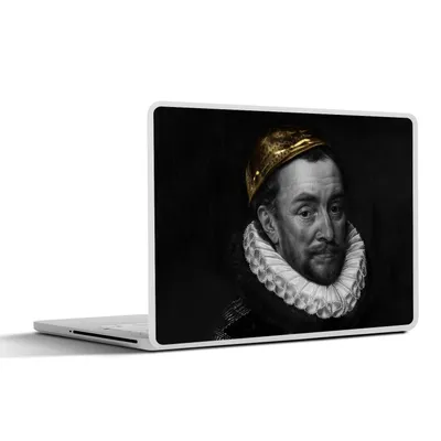 Produktbild von MuchoWow® Laptop Aufkleber Sticker Cover Wilhelm von Oranien - Adriaen Thomasz - Gold 31x22.5 cm - Laptop-Deko