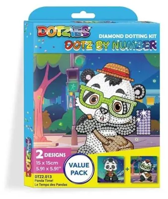Immagine prodotto di Diamond Dotz - Dotz By Number: L'ora del panda - Diamond Dotz