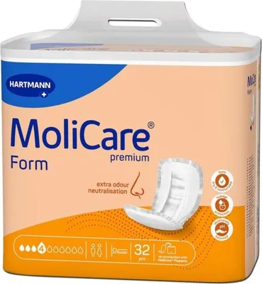 Image de Hartmann Molicare Premium Form 4 gouttes - 4 paquets de 32 protections