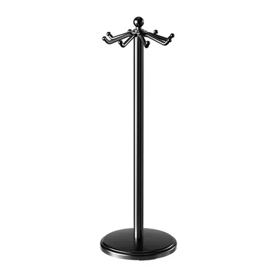 Produktbild von Küchenutensilienhalter aus Edelstahl, 360° drehbare 8 Haken, Stabiler Standfuß, Praktisch für Kochlöffel & Küchenhelfer