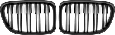 Produktbild von Frontstoßstangen-Kühlergrill Nr. 51112993305/51112993306 für BMW X1 E84 2009-2015, Doppelschlitz-Kühlergrill in Mattschwarz, 1 Paar