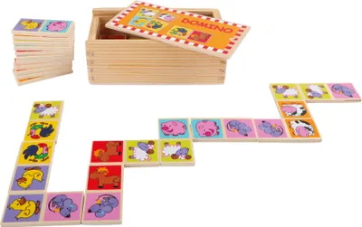 Produktbild von Kleiner Fuß Holzspielzeug Dominoes Zoo