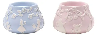 2er-Set Teelichthalter Alice im Wunderland, Keramik, 5,5x8x8 cm