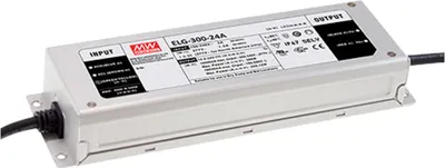 Produktbild von MEANWELL ELG-300-24A, AC-DC LED-Installationsnetzteil, Metallgehäuse, IP67 300W 24V 12,5A CV+CC