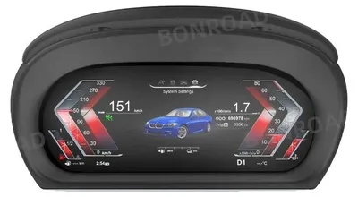 Obrázek produktu pro Digitální přístrojový panel, 12,3palcový displej, kompatibilní s BMW řady 3 E90 E91 E92, černý