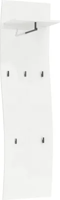 Produktbild von Garderobenpaneel >KISS< in weiß, Holzwerkstoff - 49x170x27,6cm (BxHxT)