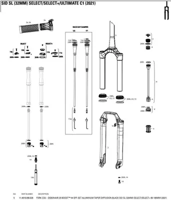 Produktbild von Rockshox Vorbau Und Lenker Sid Sl/ultimate 44 Offset 32 Mm Schwarz 29´´ / 80-100 mm Schwarz 29´´ / 80-100 mm
