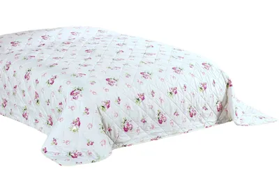 Produktbild von Tagesdecke Bettüberwurf Allzweckdecke ca. 220x240 cm Überwurf Patchwork Sofa XXL Design: Rose