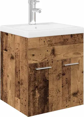 Produktbild von vidaXL Waschbeckenunterschrank mit Einbaubecken und Wasserhahn