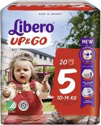 Zdjęcie produktu dla Libero Up&go 5 - 1 opakowanie po 20 sztuk