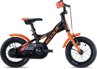 Produktbild von 12 Zoll Kinderfahrrad, 1-Gang, Kinderfahrrad, S’COOL XXlite, ab 2 Jahre, ca. 85–100 cm, Schwarz/Orange