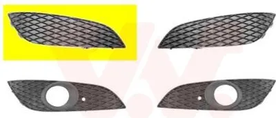 Produktbild von VAN WEZEL Lüftungsgitter Grill Stoßfänger für OPEL Astra H Caravan (A04) ohne Loch/Löcher für Nebellampen