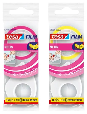 Produktbild von TESA Tesafilm, Pink, Entfernbar, CE, 19 mm, Polybag, 1 Stück(e)