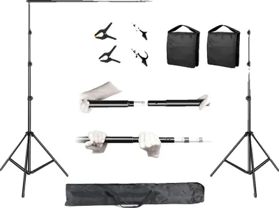 Produktbild von Hintergrundständer, verstellbares Design, leichte Konstruktion, Upgrade Sandsack, 2.6x3