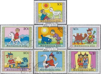 Produktbild von Briefmarken Mongolei 1975 Mi 934-940 (kompl.Ausg.) gestempelt Marionetten