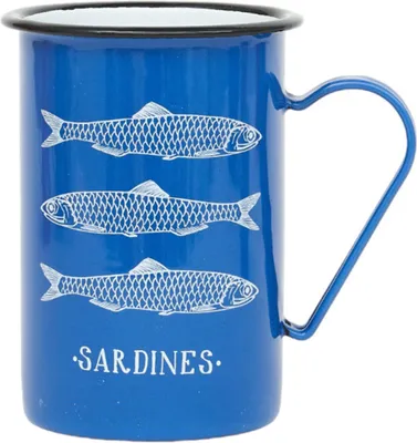 Obrázok produktu pre Smaltovaný hrnček sardinka modrá 8x11,5 - BATELA