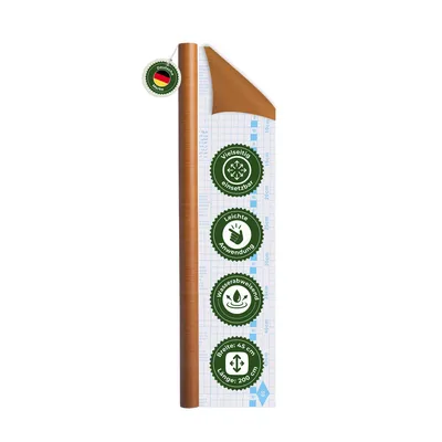 Produktbild von Klebefolie Klebefolie Möbel – Möbelfolie selbstklebend Holzoptik Buche Natur, 45 x 200 cm, zuschneidbar, rückstandsfrei entfernbar – Veluxis