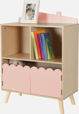 Immagine prodotto di Libreria per bambini a 2 ripiani e 2 ante, Rosa