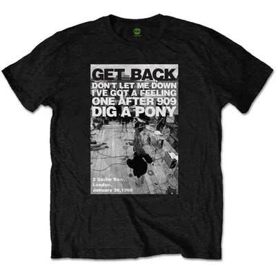 Zdjęcie produktu dla The Beatles Rooftop Shot Black S Koszulka