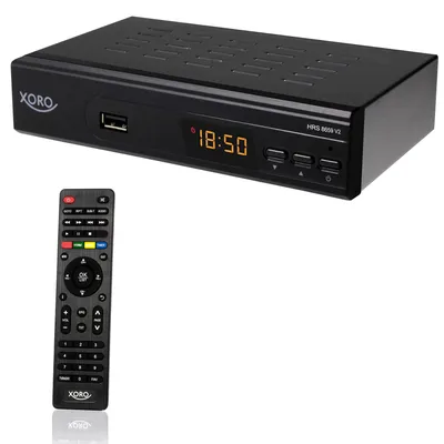 Produktbild von XORO HRS 8659 V2 HD DVB-S2 Satellitenreceiver mit HDMI, SCART, USB-Mediaplayer, Unicable 1+2 und 12V-Eingang