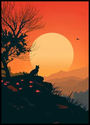 Produktbild von Plakat 64x90cm Katzenhügel