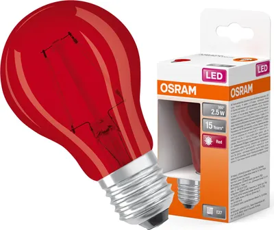 Zdjęcie produktu dla Osram STAR Żarówka LED czerwona 1000 K 2,5 W E27 G