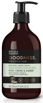 Obrázek produktu pro Baylis & Harding Tekuté mýdlo na ruce 500 ml - Oud, Cedr & Ambra
