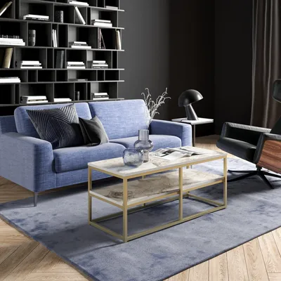 Produktbild von Skye Decor, Forteaus - Gold, Couchtisch, Gold, 100 % MELAMINBESCHICHTETE SPANPLATTEN, 110,4 x 52 x 47 cm
