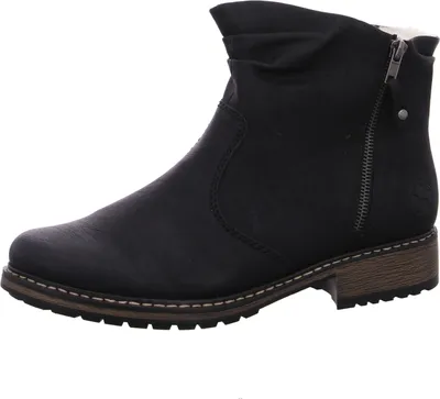 Produktbild von Rieker Damen Stiefelette warm gefüttert Reißverschluss Z6841, Größe:38 EU, Farbe:Schwarz