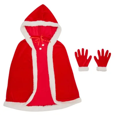 Produktbild von Traditionelles Weihnachtskostüm aus Samt für Damen – 2-teilig