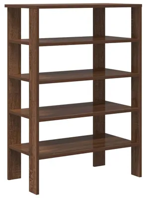 Image de vidaXL Étagère à chaussures marron imitation chêne 61x32x87,5 cm Matériau dérivé du bois