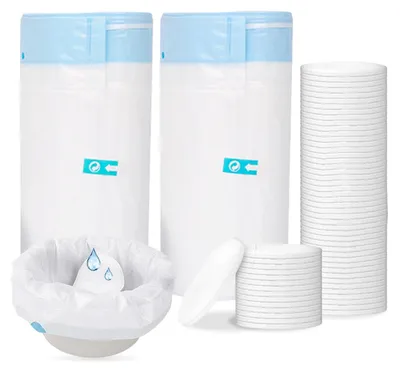 Imagen del producto de Omgoods: Bolsas para viajes con almohadillas absorbentes, paquete de 40 unidades, bolsas a prueba de fugas
