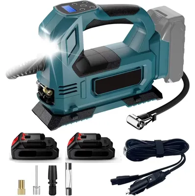 Image de Pompe à air électrique sans fil, double alimentation, gonflage rapide, avec 2 batteries