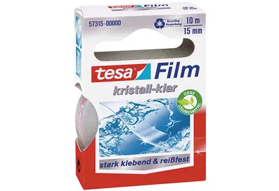 Obrázek produktu pro TESA 57315, 15 m, Průhledná, Polypropylen (PP), Silná, 10 mm, Na bázi rozpouštědla