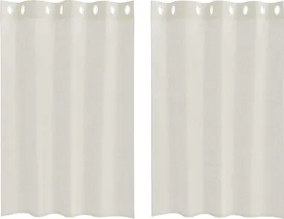 Obrázok produktu pre vidaXL Voile záclona so závesmi 2 ks krémová 140 x 140 cm polyester