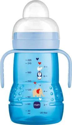 Produktbild von MAM PP-Flasche Trainer + 220 ml - Blau
