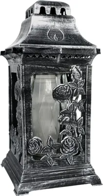 Zdjęcie produktu dla Nohel Garden Lampa cmentarna KAPLE ROSES FLOWER szkło 180g 17x17x35cm