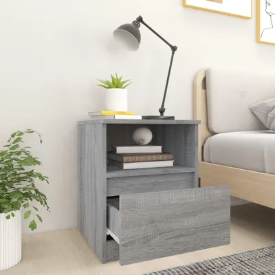 Productafbeelding van vidaXL Nachtkastje grijs Sonoma, 40x40x50 cm, houtvezel