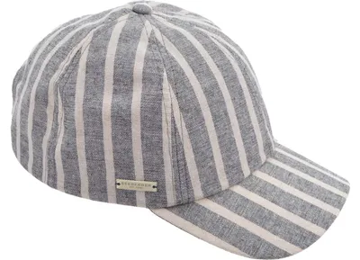 Seeberger Stoff Baseballcap Baumwolle-Leinen in schwarz