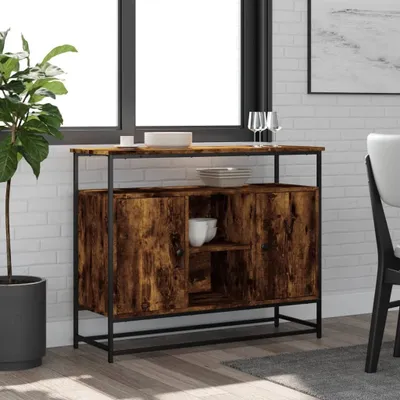 Obrázek produktu pro vidaXL Příborník kouřový dub 100x35x80 cm odvozený výrobek ze dřeva
