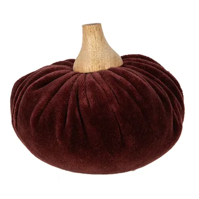 Produktbild von Clayre & Eef Dekoration Kürbis Ø 12x10 cm Rot Polyester