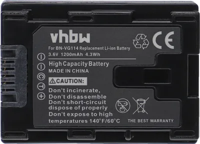 Produktbild von vhbw Akku kompatibel mit JVC GZ-HD620BU, GZ-HD620BUS, GZ-HD620BAH, GZ-HD620BEU, GZ-HD620-B Videokamera Camcorder (1200 mAh, 3,6 V, Li-Ion) + Infochip