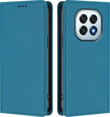 Obrázek produktu pro Kožené pouzdro pro Oppo F29, magnetické flipové pouzdro zPolyuretankůže se stojánkem Jezerní modrá