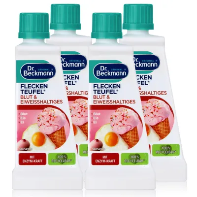 Produktbild von 4x Dr. Beckmann Fleckenteufel Blut & Eiweißhaltiges 50 ml - Mit Schnell-Fleck-B