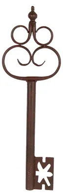 Zdjęcie produktu dla Klucz dekoracyjny Clayre & Eef 17x3x54 cm brązowy metalowy
