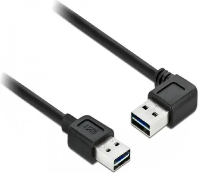 Produktbild von DeLOCK 85176, 0,5 m, USB A, USB A, USB 2.0, Männlich/Männlich, Schwarz