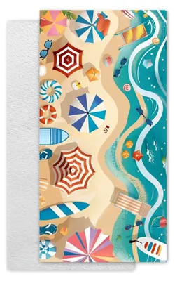 Produktbild von Mikrofaser Strandhandtuch 100x180 cm – Schnelltrocknend und Sandfest